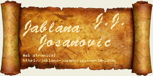 Jablana Jošanović vizit kartica